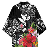 Hawaii Iwa Bird Kimono Great Frigatebird Kanaka Tropical Flowers - Polynesian Pride