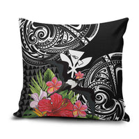 Hawaii Iwa Bird Pillow Cover Great Frigatebird Kanaka Tropical Flowers - Polynesian Pride