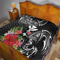 Hawaii Iwa Bird Quilt Great Frigatebird Kanaka Tropical Flowers - Polynesian Pride