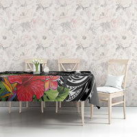 Hawaii Iwa Bird Tablecloth Great Frigatebird Kanaka Tropical Flowers - Polynesian Pride