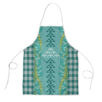 Teal Palaka Hawaii Iwa Bird Apron Hawaiian Kakau Jade Vine Lei - Polynesian Pride