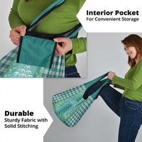 Teal Palaka Hawaii Iwa Bird Grocery Bag Hawaiian Kakau Jade Vine Lei - Polynesian Pride