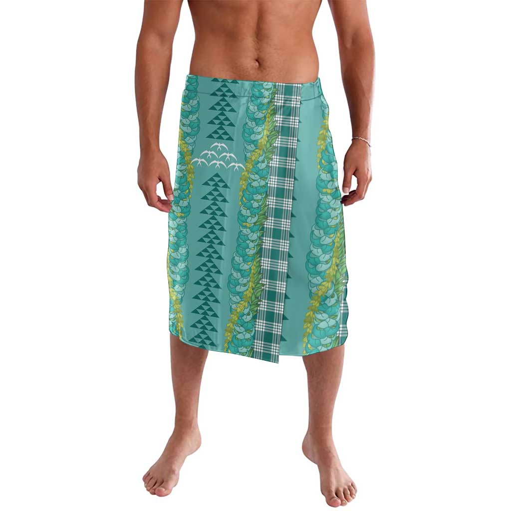 Teal Palaka Hawaii Iwa Bird Lavalava Hawaiian Kakau Jade Vine Lei LT14 Teal - Polynesian Pride