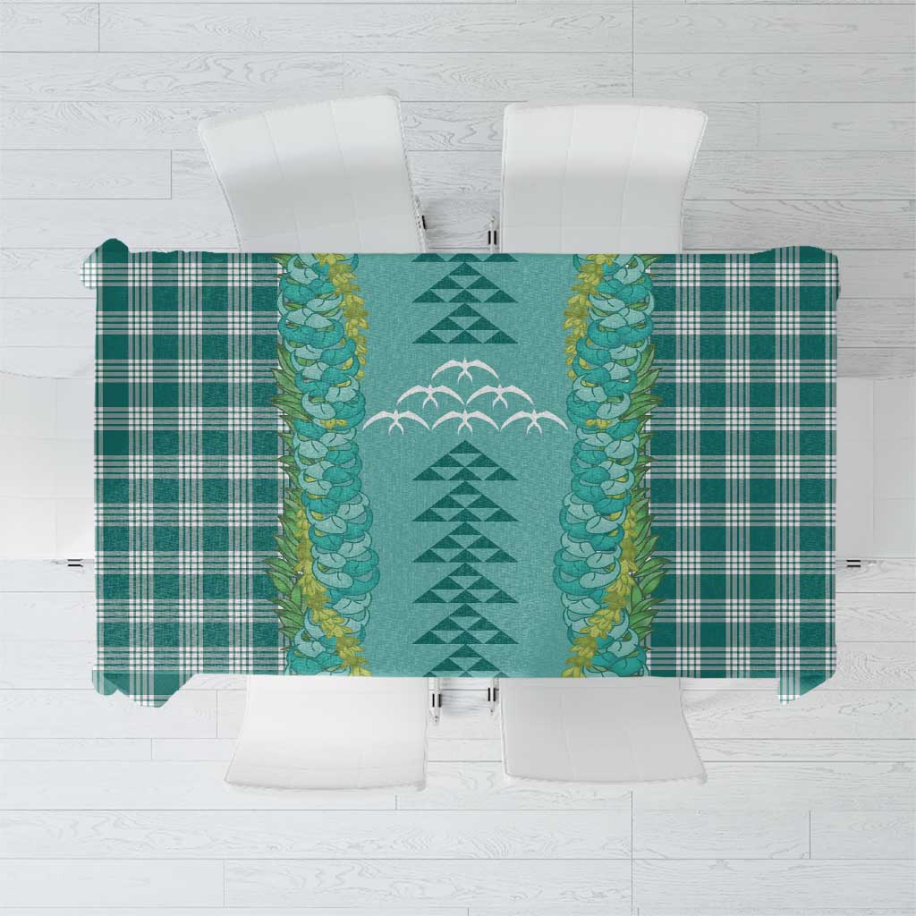 Teal Palaka Hawaii Iwa Bird Tablecloth Hawaiian Kakau Jade Vine Lei LT14 Teal - Polynesian Pride