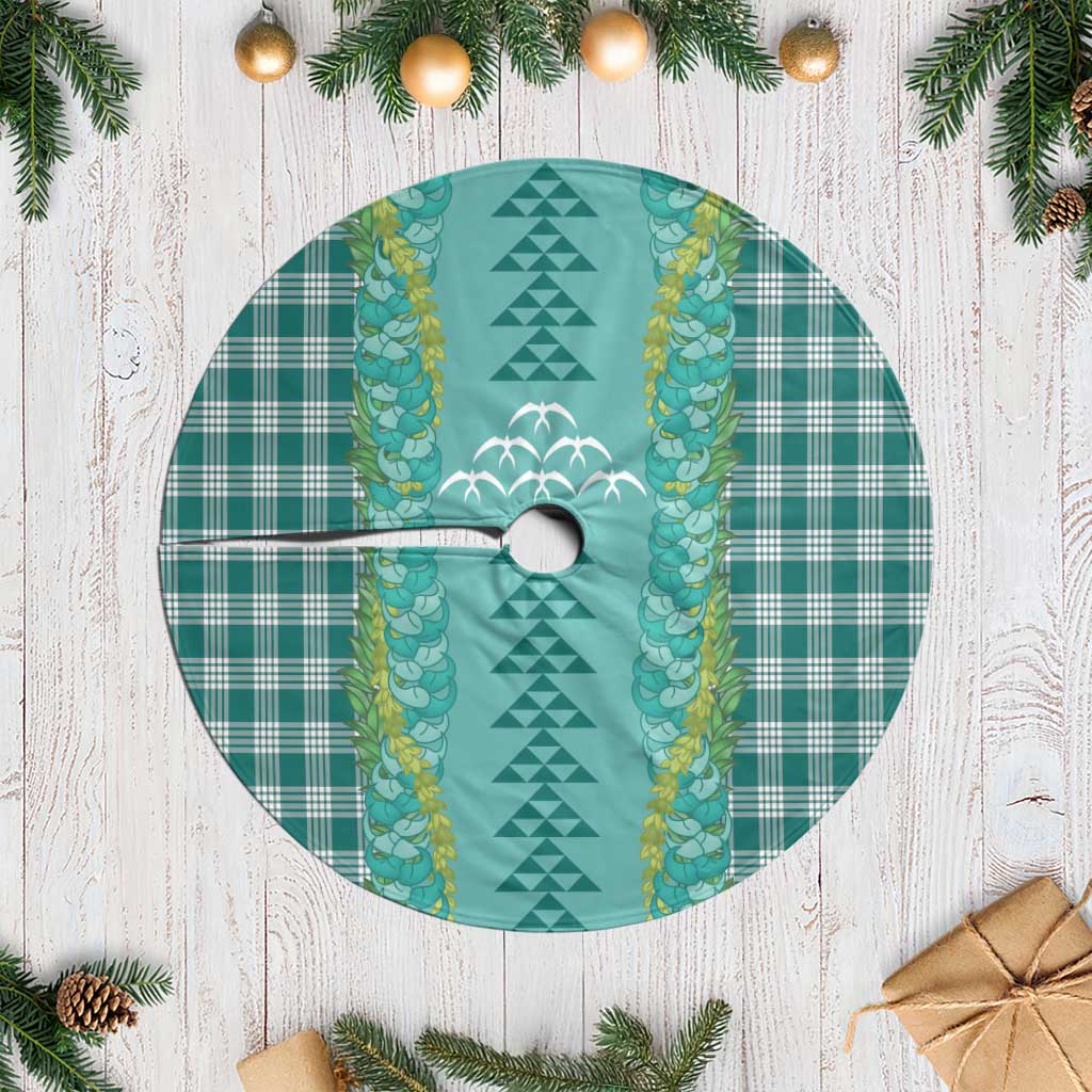 Teal Palaka Hawaii Iwa Bird Tree Skirt Hawaiian Kakau Jade Vine Lei LT14 Casual Teal - Polynesian Pride