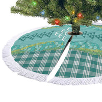 Teal Palaka Hawaii Iwa Bird Tree Skirt Hawaiian Kakau Jade Vine Lei - Polynesian Pride