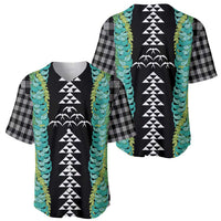 Black Palaka Hawaii Iwa Bird Baseball Jersey Hawaiian Kakau Jade Vine Lei - Polynesian Pride