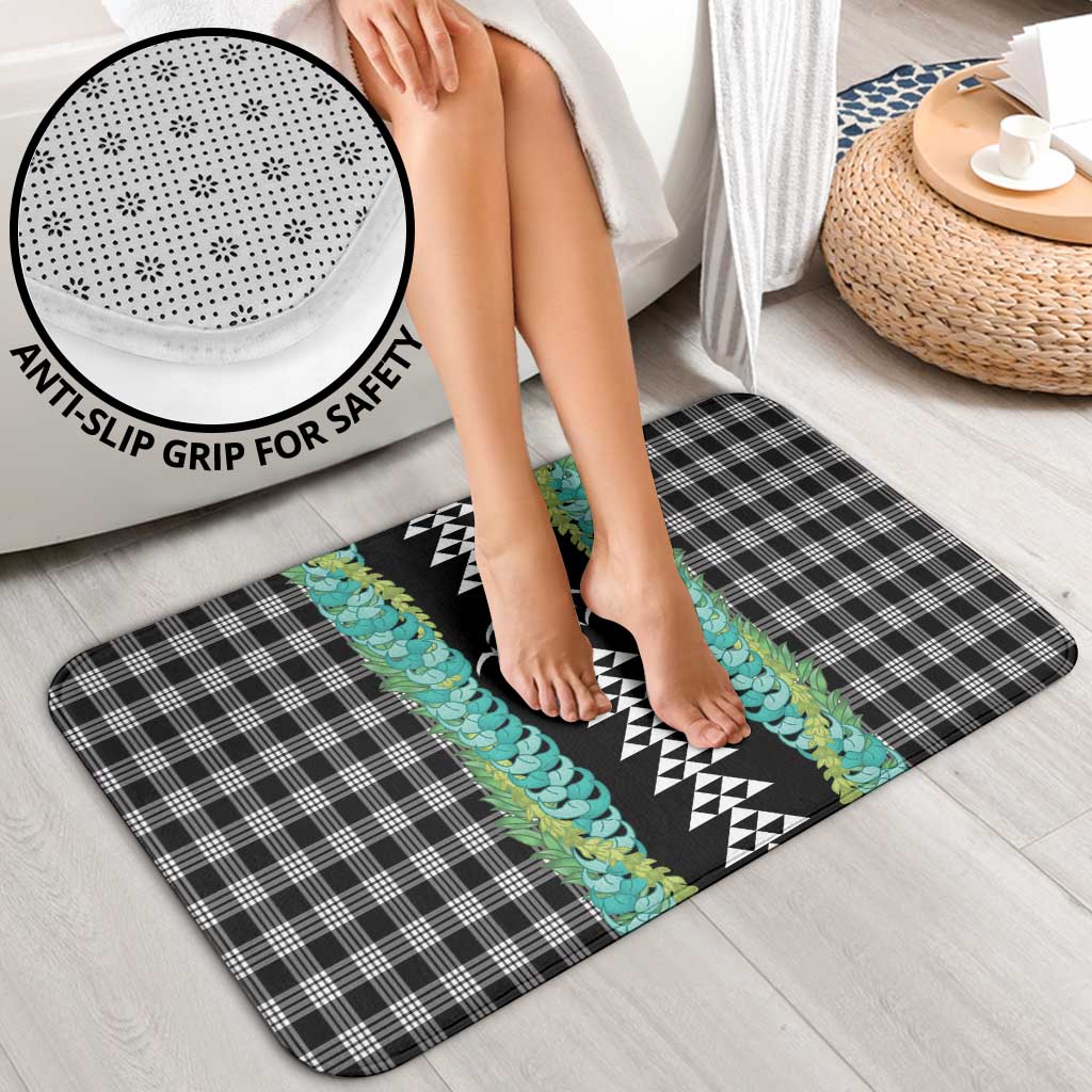 Black Palaka Hawaii Iwa Bird Bathroom Set Hawaiian Kakau Jade Vine Lei - Polynesian Pride