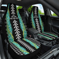 Black Palaka Hawaii Iwa Bird Car Seat Cover Hawaiian Kakau Jade Vine Lei - Polynesian Pride