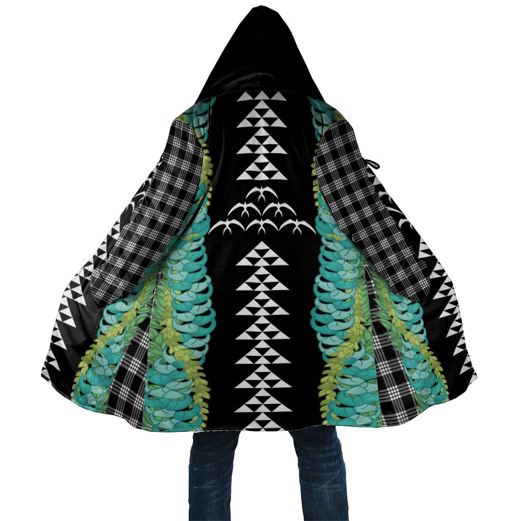 Black Palaka Hawaii Iwa Bird Cloak Hawaiian Kakau Jade Vine Lei - Polynesian Pride