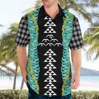 Black Palaka Hawaii Iwa Bird Hawaiian Shirt Hawaiian Kakau Jade Vine Lei - Polynesian Pride