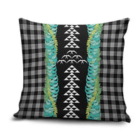 Black Palaka Hawaii Iwa Bird Pillow Cover Hawaiian Kakau Jade Vine Lei - Polynesian Pride