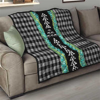 Black Palaka Hawaii Iwa Bird Quilt Hawaiian Kakau Jade Vine Lei - Polynesian Pride