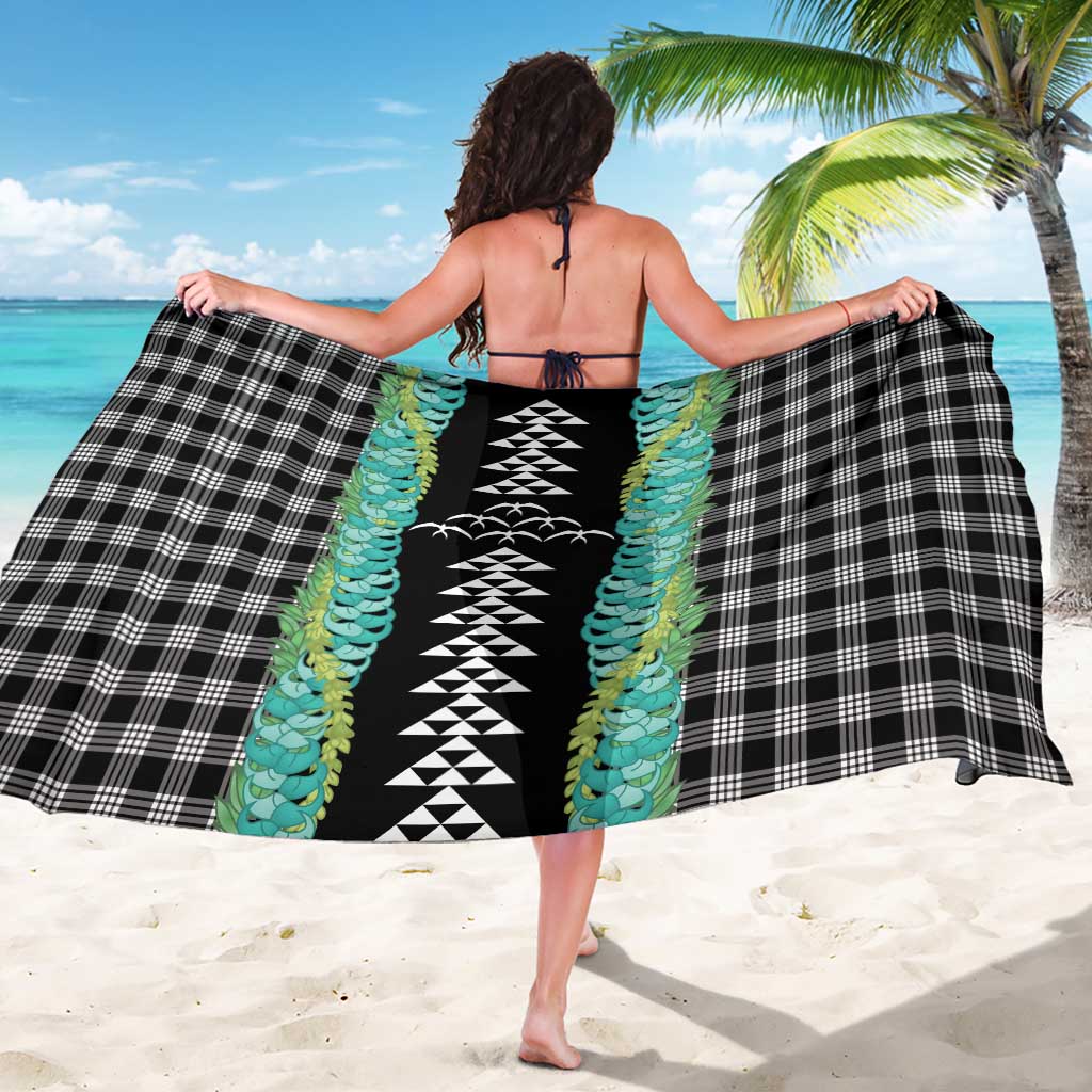 Black Palaka Hawaii Iwa Bird Sarong Hawaiian Kakau Jade Vine Lei - Polynesian Pride