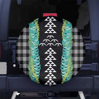 Black Palaka Hawaii Iwa Bird Spare Tire Cover Hawaiian Kakau Jade Vine Lei - Polynesian Pride
