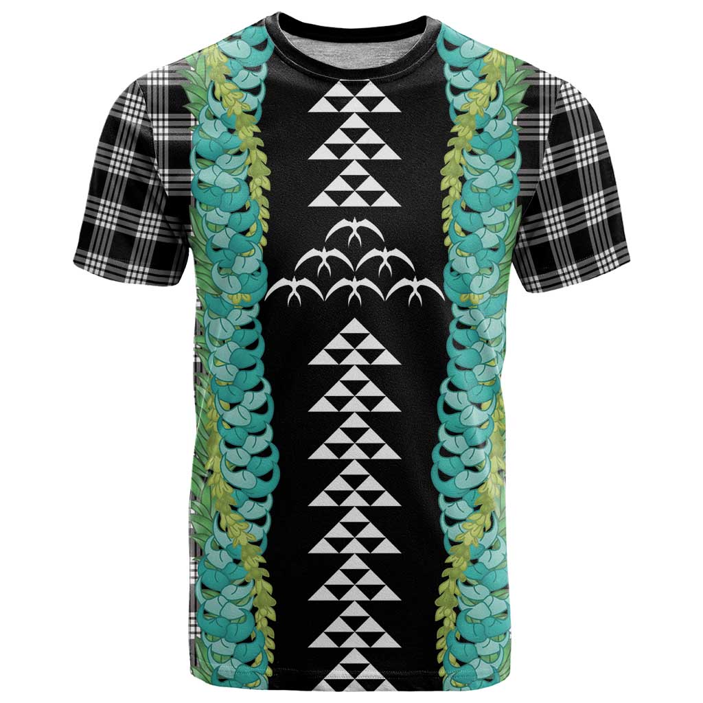 Black Palaka Hawaii Iwa Bird T Shirt Hawaiian Kakau Jade Vine Lei - Polynesian Pride