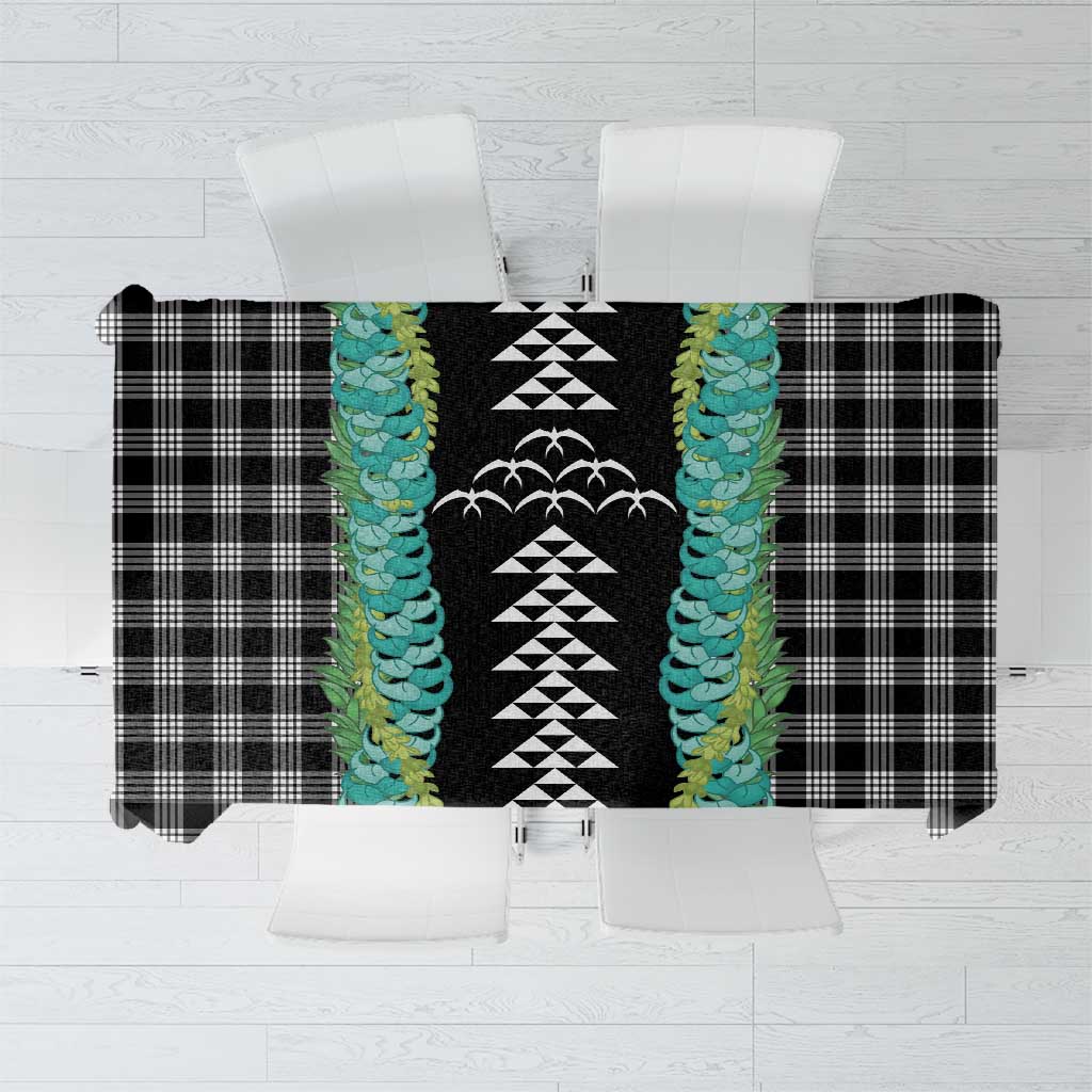 Black Palaka Hawaii Iwa Bird Tablecloth Hawaiian Kakau Jade Vine Lei LT14 Black - Polynesian Pride