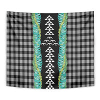 Black Palaka Hawaii Iwa Bird Tapestry Hawaiian Kakau Jade Vine Lei - Polynesian Pride