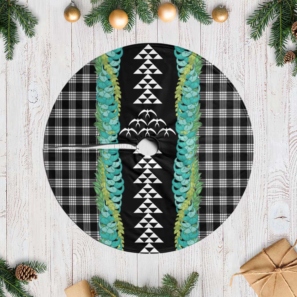 Black Palaka Hawaii Iwa Bird Tree Skirt Hawaiian Kakau Jade Vine Lei LT14 Casual Black - Polynesian Pride