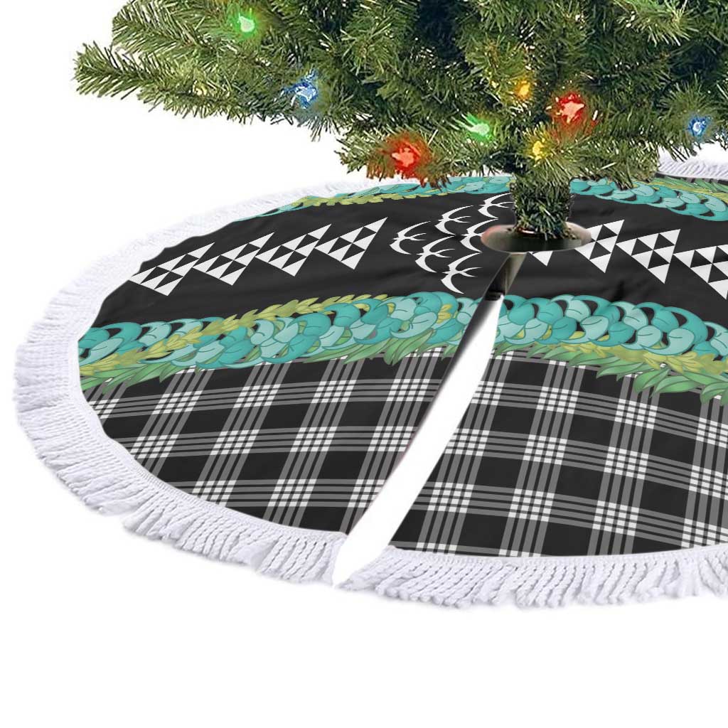 Black Palaka Hawaii Iwa Bird Tree Skirt Hawaiian Kakau Jade Vine Lei - Polynesian Pride