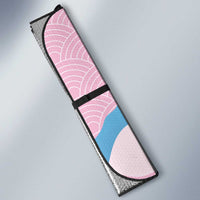 Japanese Torii Gate Cranes Personalised Auto Sun Shade Fuji Mount Sakura Seigaiha Pattern