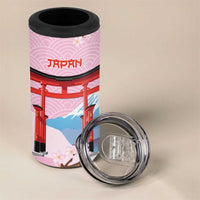 Japanese Torii Gate Cranes Personalised 4 in 1 Can Cooler Tumbler Fuji Mount Sakura Seigaiha Pattern