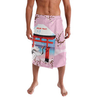 Japanese Torii Gate Cranes Personalised Lavalava Fuji Mount Sakura Seigaiha Pattern