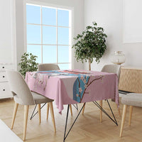 Japanese Torii Gate Cranes Personalised Tablecloth Fuji Mount Sakura Seigaiha Pattern