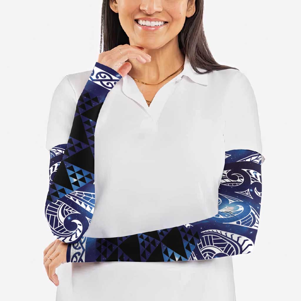 Matariki New Zealand Arm Sleeves NZ Niho Taniwha Maori New Year Blue Galaxy