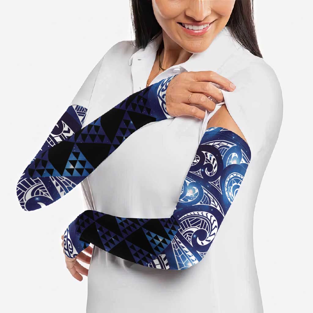 Matariki New Zealand Arm Sleeves NZ Niho Taniwha Maori New Year Blue Galaxy