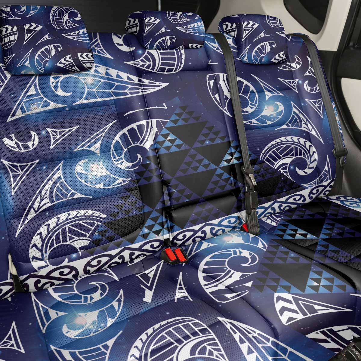 Matariki New Zealand Back Car Seat Cover NZ Niho Taniwha Maori New Year Blue Galaxy