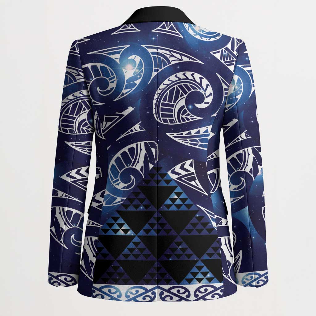 Matariki New Zealand Blazer NZ Niho Taniwha Maori New Year Blue Galaxy