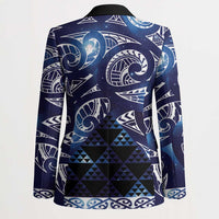Matariki New Zealand Blazer NZ Niho Taniwha Maori New Year Blue Galaxy