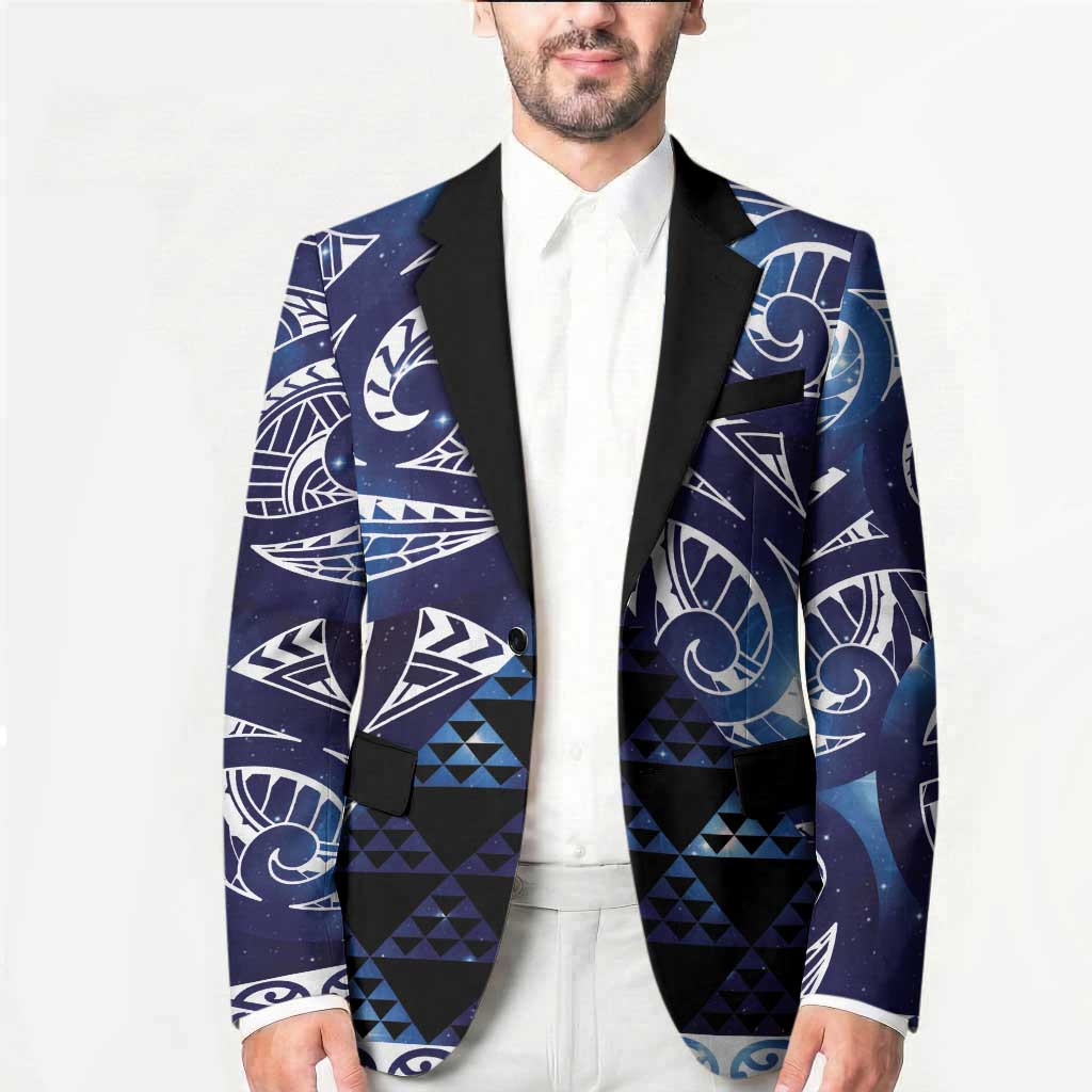 Matariki New Zealand Blazer NZ Niho Taniwha Maori New Year Blue Galaxy