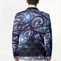 Matariki New Zealand Blazer NZ Niho Taniwha Maori New Year Blue Galaxy