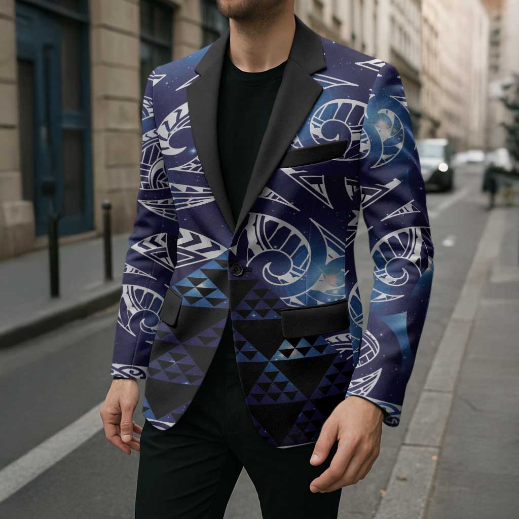 Matariki New Zealand Blazer NZ Niho Taniwha Maori New Year Blue Galaxy
