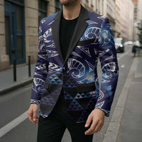 Matariki New Zealand Blazer NZ Niho Taniwha Maori New Year Blue Galaxy