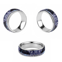 Matariki New Zealand Classic Ring NZ Niho Taniwha Maori New Year Blue Galaxy LT14 - Polynesian Pride