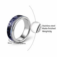 Matariki New Zealand Classic Ring NZ Niho Taniwha Maori New Year Blue Galaxy LT14 - Polynesian Pride