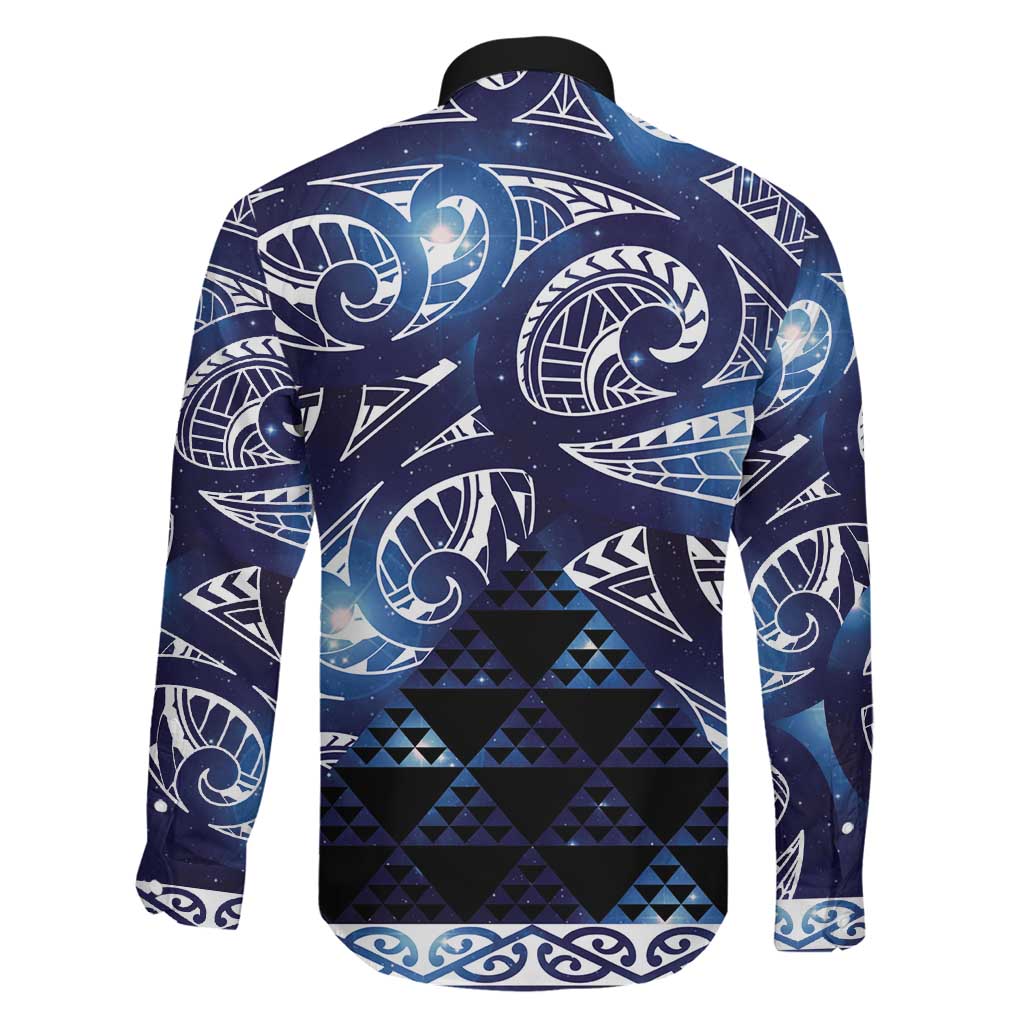 Matariki New Zealand Family Matching Off Shoulder Short Dress and Hawaiian Shirt NZ Niho Taniwha Maori New Year Blue Galaxy LT14 - Polynesian Pride