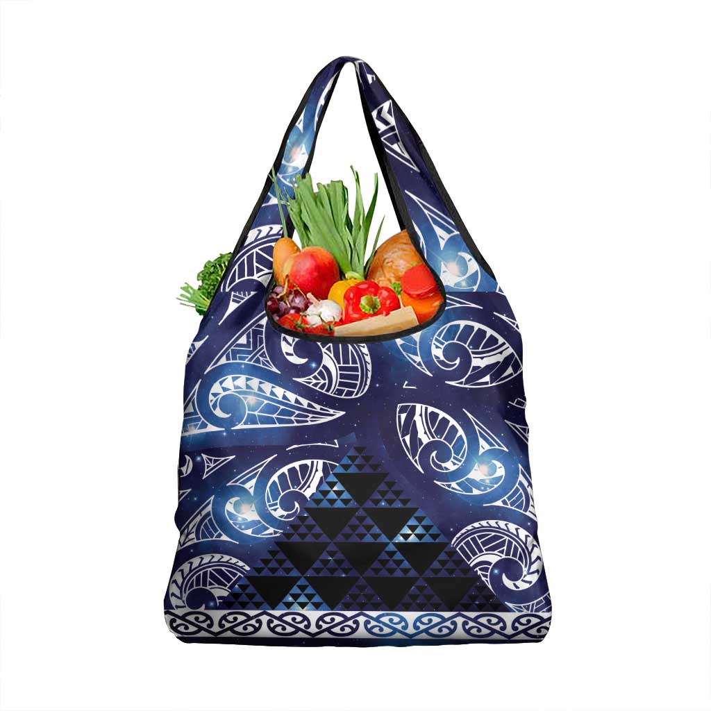 Matariki New Zealand Grocery Bag NZ Niho Taniwha Maori New Year Blue Galaxy