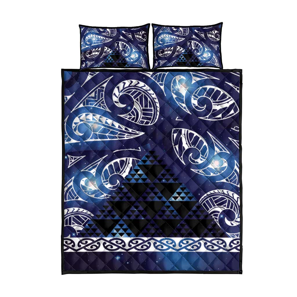 Matariki New Zealand Quilt Bed Set NZ Niho Taniwha Maori New Year Blue Galaxy LT14 - Polynesian Pride