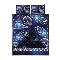 Matariki New Zealand Quilt Bed Set NZ Niho Taniwha Maori New Year Blue Galaxy LT14 - Polynesian Pride
