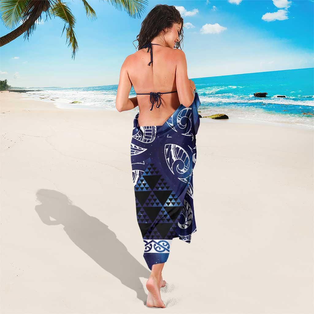 Matariki New Zealand Sarong NZ Niho Taniwha Maori New Year Blue Galaxy LT14 - Polynesian Pride