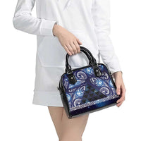 Matariki New Zealand Shoulder Handbag NZ Niho Taniwha Maori New Year Blue Galaxy LT14 - Polynesian Pride