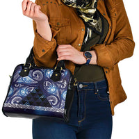 Matariki New Zealand Shoulder Handbag NZ Niho Taniwha Maori New Year Blue Galaxy LT14 - Polynesian Pride