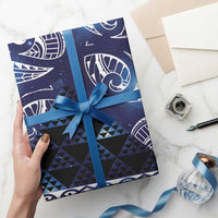 Matariki New Zealand Wrapping Paper NZ Niho Taniwha Maori New Year Blue Galaxy LT14 - Polynesian Pride