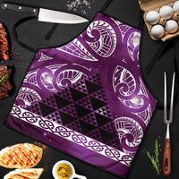 Matariki New Zealand Apron NZ Niho Taniwha Maori New Year Purple Galaxy LT14 Purple - Polynesian Pride