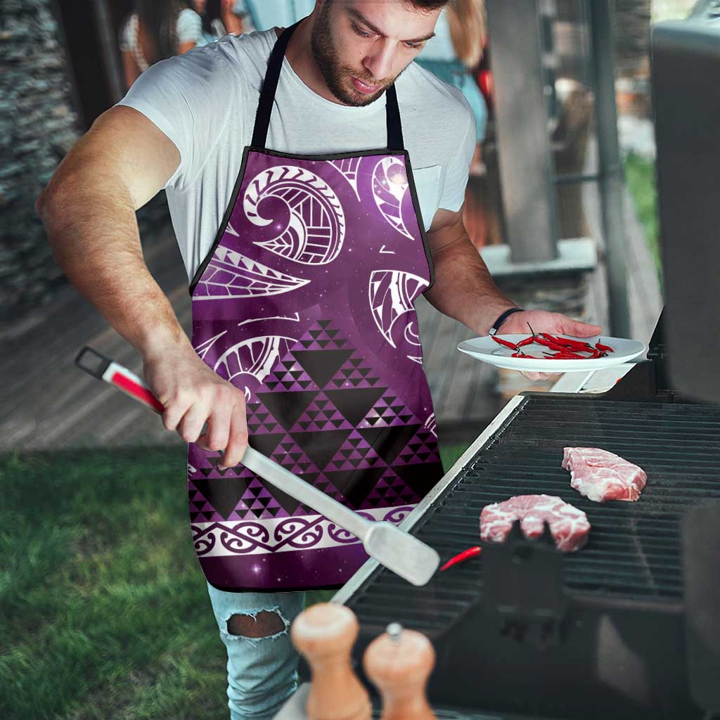 Matariki New Zealand Apron NZ Niho Taniwha Maori New Year Purple Galaxy LT14 - Polynesian Pride