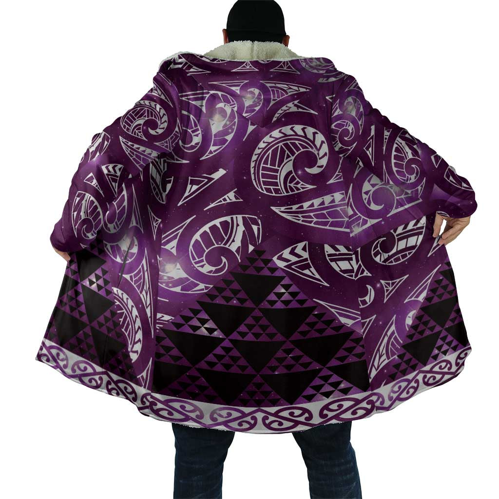 Matariki New Zealand Cloak NZ Niho Taniwha Maori New Year Purple Galaxy LT14 - Polynesian Pride